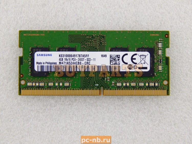 Samsung 4GB DDR4 SODIMM 2400 M471A5244CB0 CRC