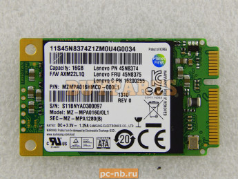 SSD Samsung mSATA 16GB 45N8375