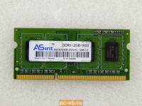 Оперативная память для ноутбука DDR3 1600 SO-DIM 2GB 204P SSZ302G08-GGNHC