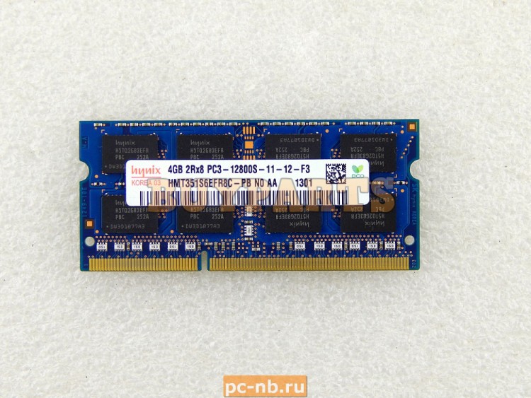 Hynix DDR3 SO DIMM PC3 12800 4GB HMT351S6EFR8C PB