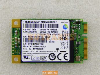 SSD Samsung mSATA 24GB MZ-MPA0240/0L1 45N8377