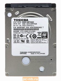 Жесткий диск Toshiba 500GB MQ01ABF050H